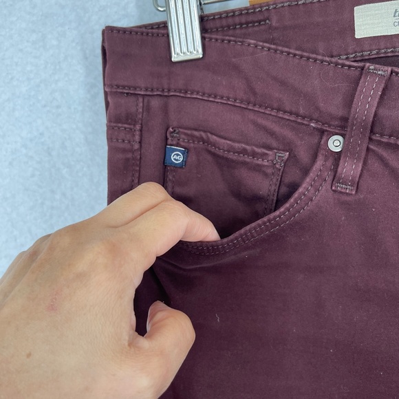 Adriano Goldschmied The Stilt Cigarette Leg Maroon Skinny Jeans - Picture 3 of 10